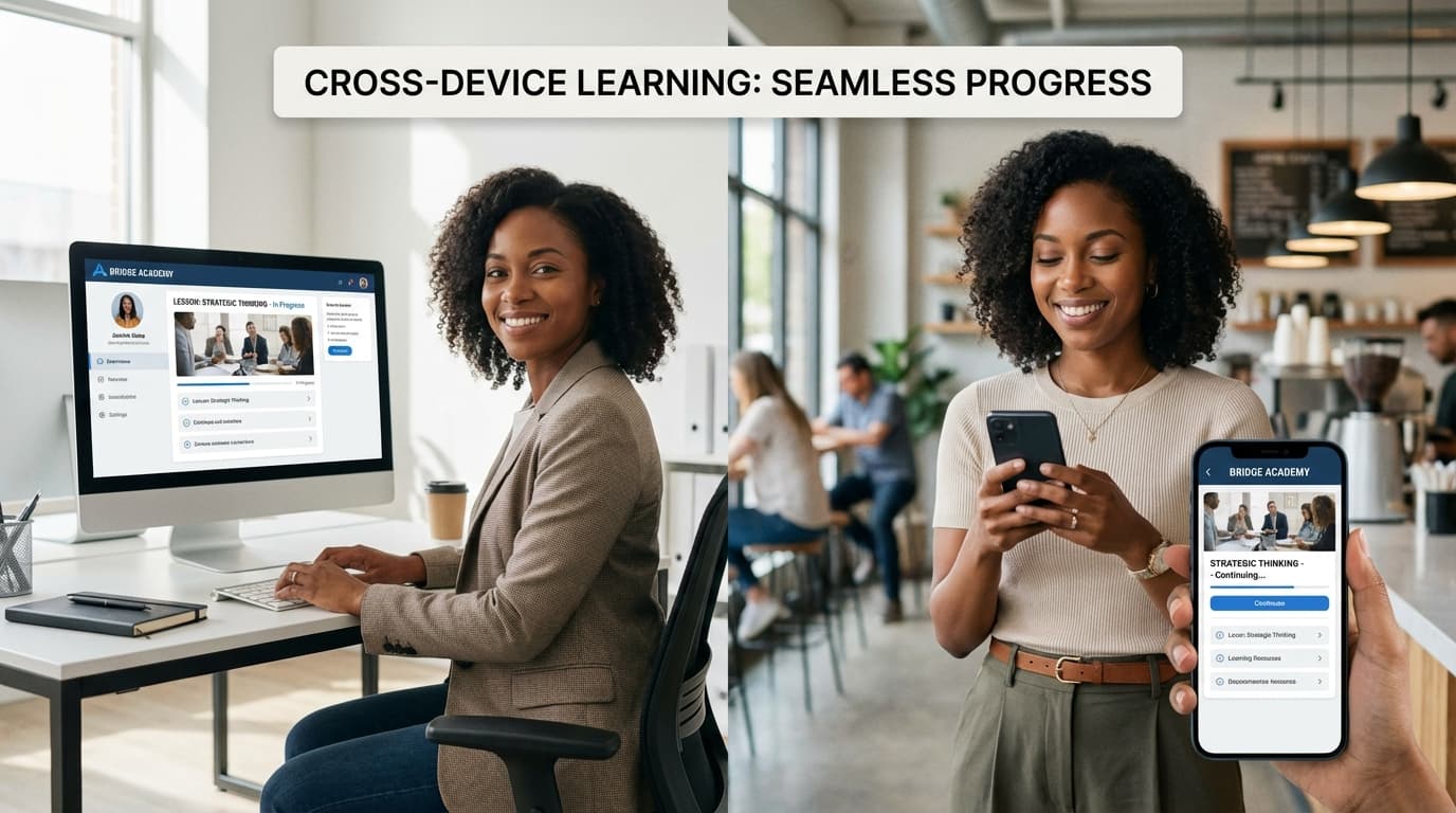 Professional using Protocol Academy across multiple devices
